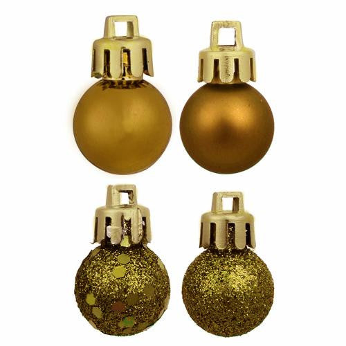 18ct Olive Green 4-Finish Shatterproof Christmas Ball Ornaments 1.25" (30mm)