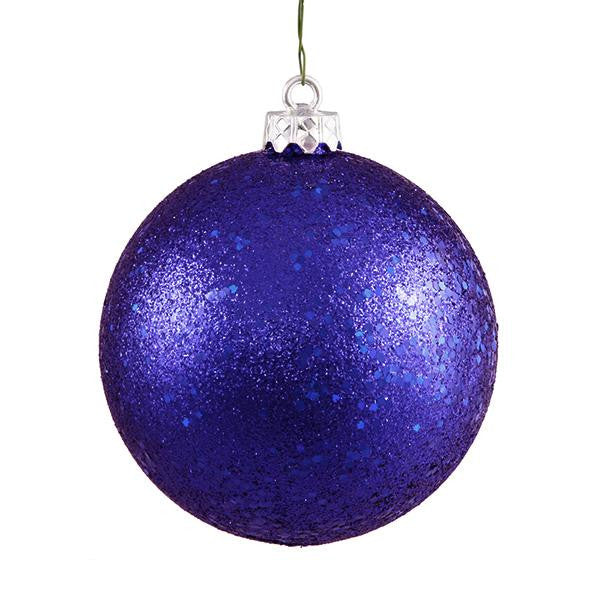 Purple Holographic Glitter Shatterproof Christmas Ball Ornament 6" (150mm)