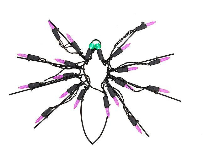 12" Battery Operated LED Lighted Spider Halloween Window Silhouette