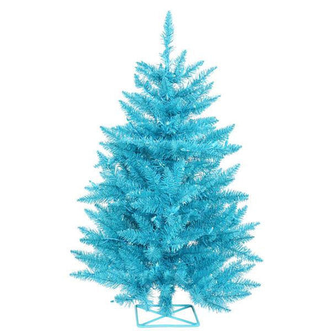 3' Pre-Lit Sparkling Sky Blue Artificial Christmas Tree - Blue Lights