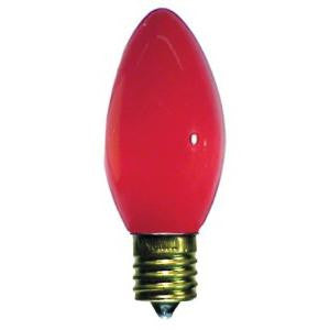 Pack of 4 Opaque Ceramic Red C9 Christmas Replacement Bulbs