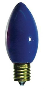 Pack of 4 Opaque Ceramic Blue C9 Christmas Replacement Bulbs