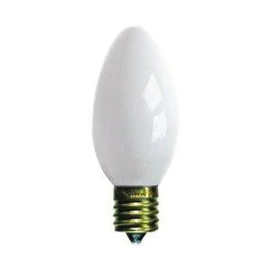 Pack of 4 Opaque Ceramic White C9 Christmas Replacement Bulbs