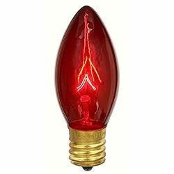 Pack of 4 Transparent Red C9 Christmas Replacement Bulbs