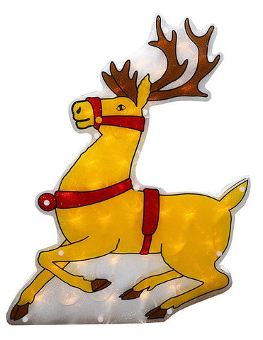 18" Lighted Shimmering Reindeer Christmas Window Silhouette Decoration