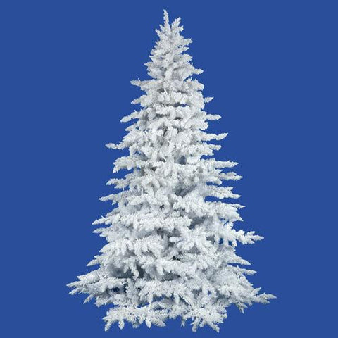 4.5' Flocked White Spruce Full Artificial Christmas Tree - Unlit