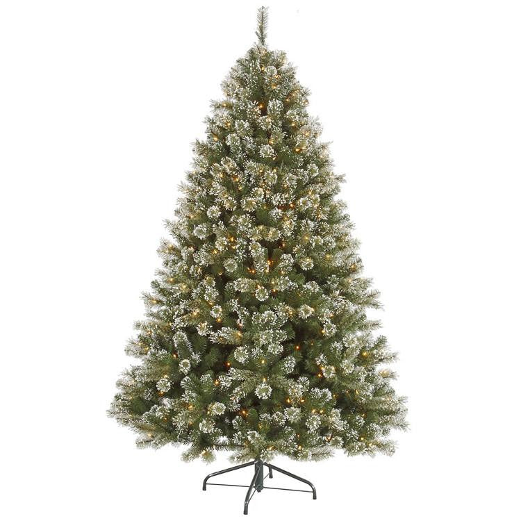 9' Pre-Lit Frosted Mixed Pine Cashmere Artificial Christmas Tree - Clear Lights