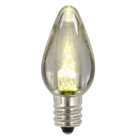 Club Pack of 25 Warm White LED Transparent C7 Christmas Replacement Bulbs