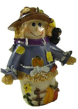 Blue Scarecrow Halloween Autumn Harvest Table Top Figure 5"