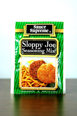 Pack of 24 Sauce Supreme Sloppy Joe Seasoning Mix 1.25 oz. #30008