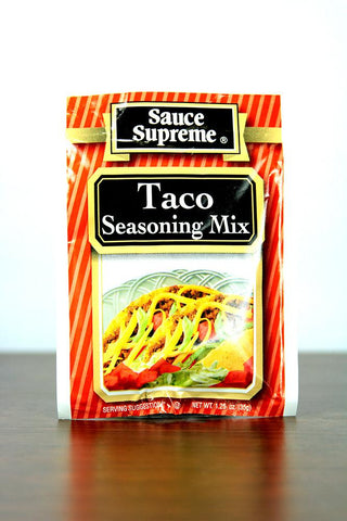 Pack of 24 Sauce Supreme Taco Seasoning Mix 1.25 oz. #30003