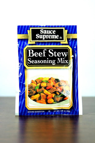 Pack of 24 Sauce Supreme Beef Stew Seasoning Mix 1.375 oz. #30005