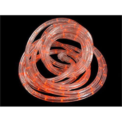 18' Orange LED Indoor-Outdoor Christmas Rope Lights - 2" Bulb Spacing