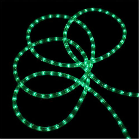 18' Green Indoor-Outdoor Christmas Rope Lights - 1" Bulb Spacing