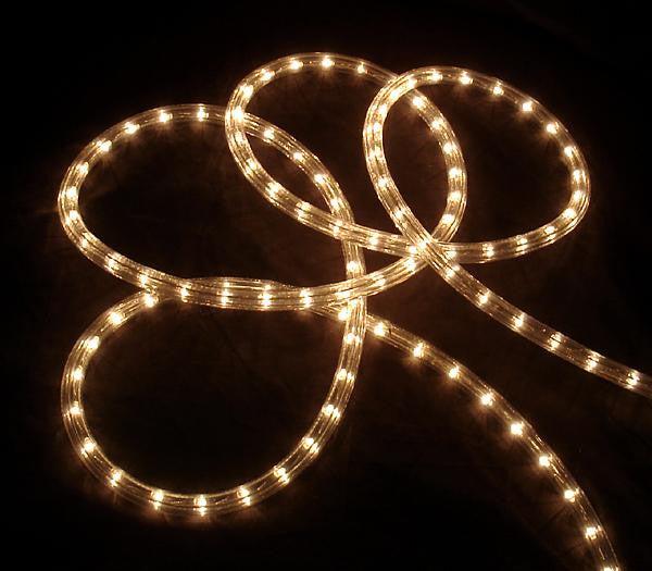 102' Clear Indoor-Outdoor Christmas Rope Lights - 1" Bulb Spacing