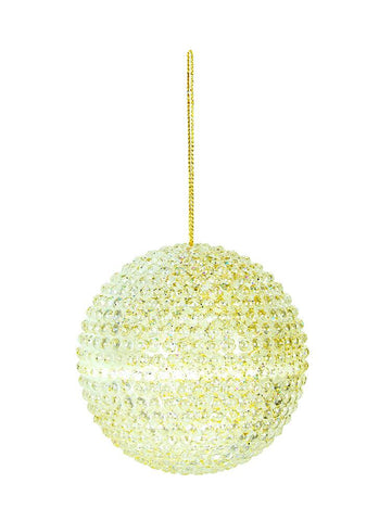 3.5" Gold Iridescent Textured Shatterproof Christmas Ball Ornament