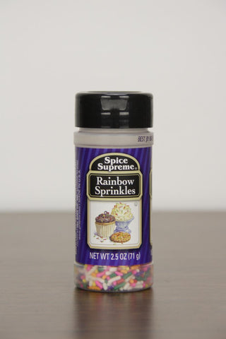 Pack of 12 Spice Supreme Rainbow Sprinkles Nonpareils Bake Toppings 2.5 oz. #38039