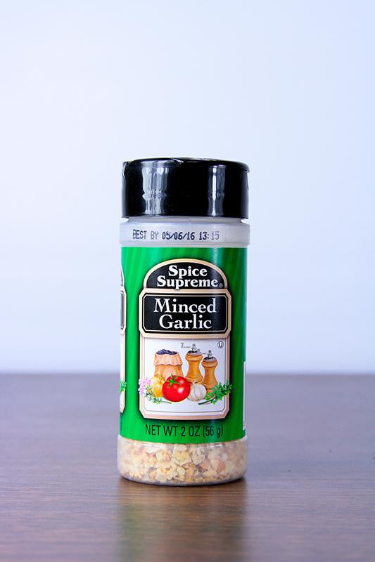 Pack of 12 Spice Supreme Minced Garlic Seasonings 2 oz. #38032