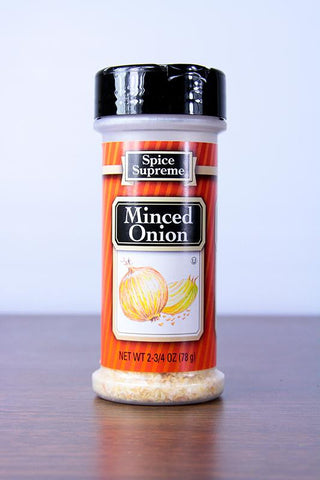 Club Pack of 12 Spice Supreme Minced Onion Seasoning 2.75 oz. #30560