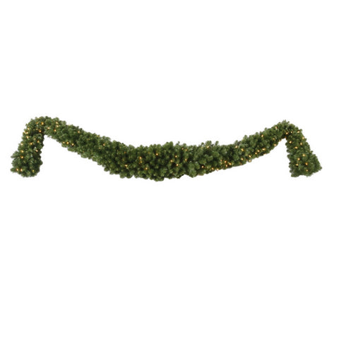 9' x 15" Pre-Lit Grand Teton Artificial Christmas Swag Garland -Clear LED Lights