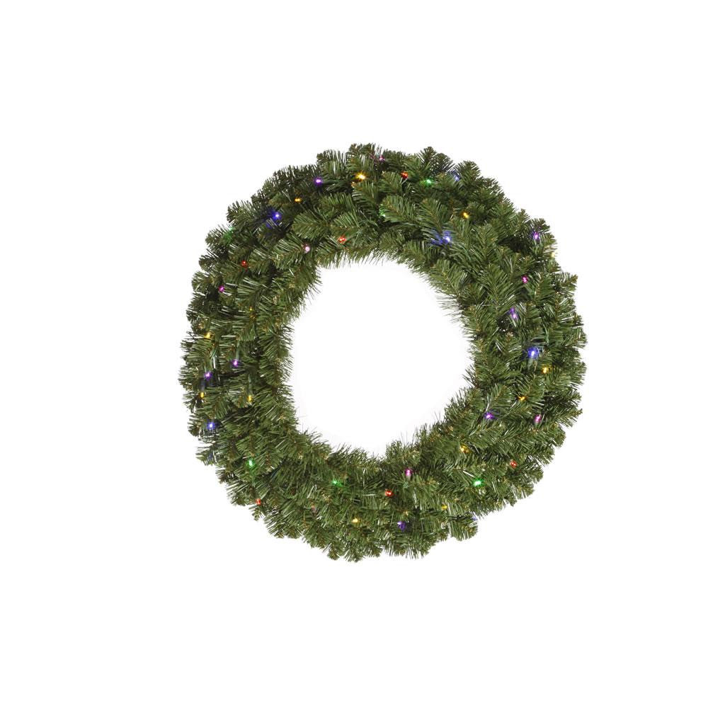 48" Grand Teton Artificial Christmas Wreath - Multi LED Lights