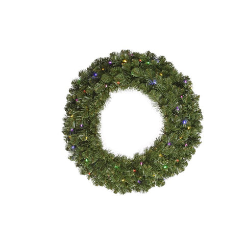 36" Pre-Lit Double-Sided Grand Teton Artificial Christmas Wreath - Multi LED