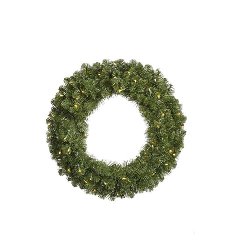 48" Pre-Lit Double-Sided Grand Teton Artificial Christmas Wreath - Clear LED