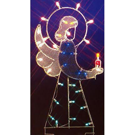 47" Angel Nativity Silhouette Lighted Wire Frame Christmas Yard Art Decoration