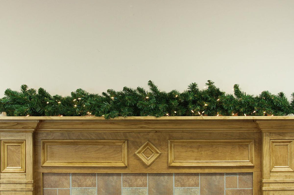 6' x 12" Pre-Lit Middleton Artificial Christmas Garland - Clear Lights