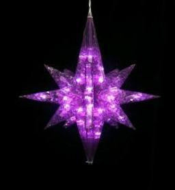 19" LED Lighted Purple Twinkling 3D Bethlehem Star Hanging Christmas Decoration