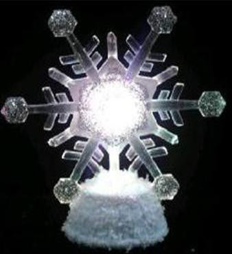 4.5" LED Lighted Color Changing Snowflake Tabletop Christmas Decoration