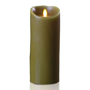 9" Sage Green Luminara Flickering Flameless LED Lighted Forest Scented Pillar Candle