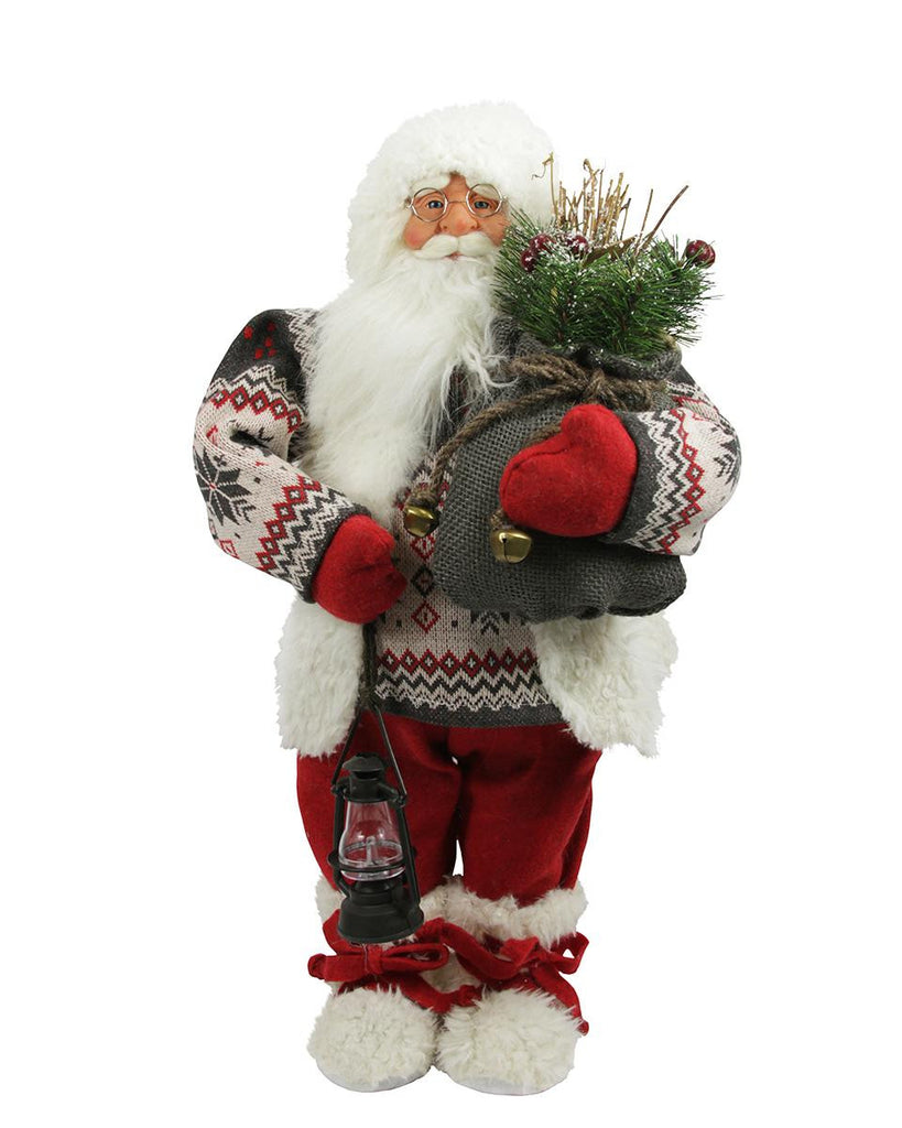 24" Alpine Chic Nordic Santa Claus Christmas Table Top Figure