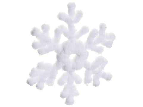 10" Tell a Story Winter White Ultra Plush Snowflake Christmas Ornament