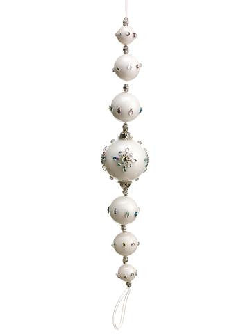 13" Seasons of Elegance Jeweled Shatterproof Christmas Ball Finial Ornament