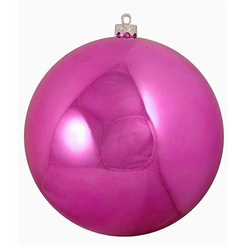 Shiny Pink Magenta Commercial Shatterproof Christmas Ball Ornament 8" (200mm)