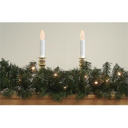 Pack of 2 Pre-Lit Windsor Pine Artificial Christmas Garlands 9'x8" -Clear Lights