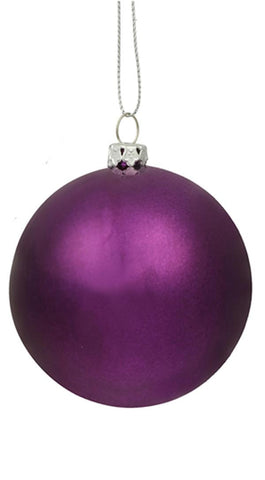 Shiny Purple Plum Shatterproof Christmas Ball Ornament 6" (150mm)