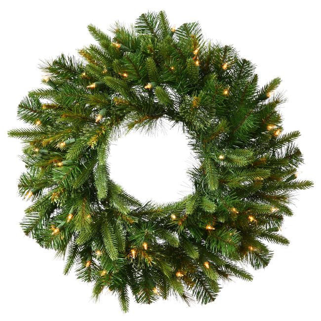 42" Pre-Lit Mixed Pine Cashmere Artificial Christmas Wreath - Clear Lights