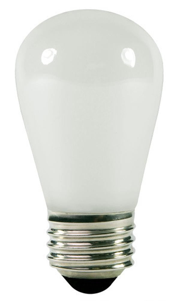 Pack of 20 Opaque White E26 Base Replacement S14 Light Bulbs - 11 Watts