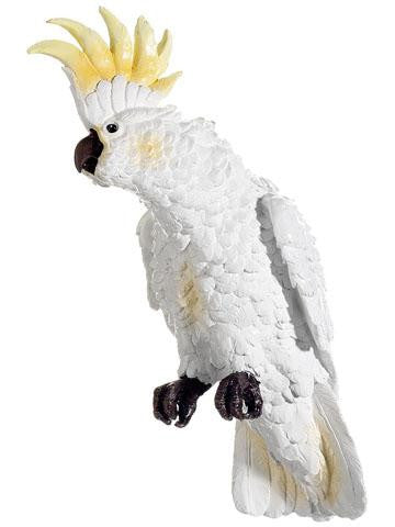 12" Tropical Paradise Left Facing White Cockatoo Bird Christmas Ornament