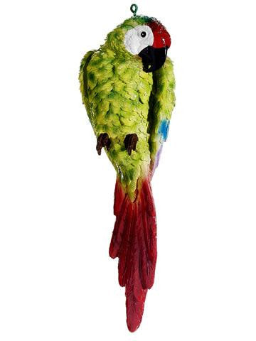 14.5" Tropical Paradise Colorful Parrot Bird Figure with Closed Feathers