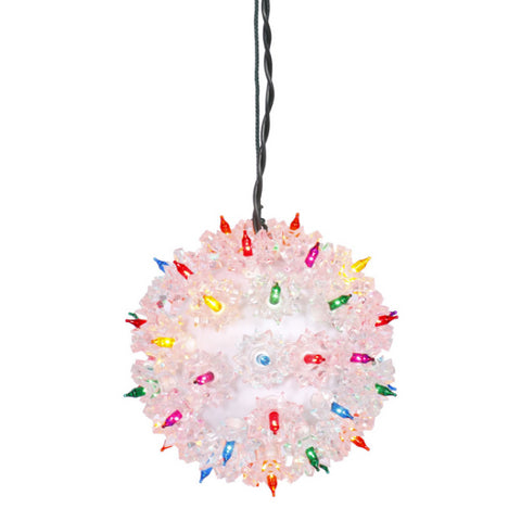 7.5" Multi-Color Pre-Lit Starlight Hanging Sphere Christmas Ball Decoration