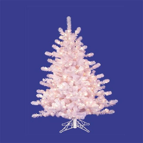 4.5' Pre-Lit White Crystal Pine Christmas Tree - Clear Lights