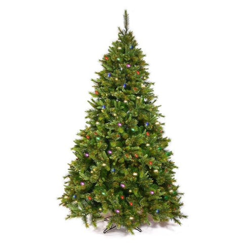 3' Pre-Lit Mixed Cashmere Pine Medium Artificial Christmas Tree - Multi-Color Dura Lights