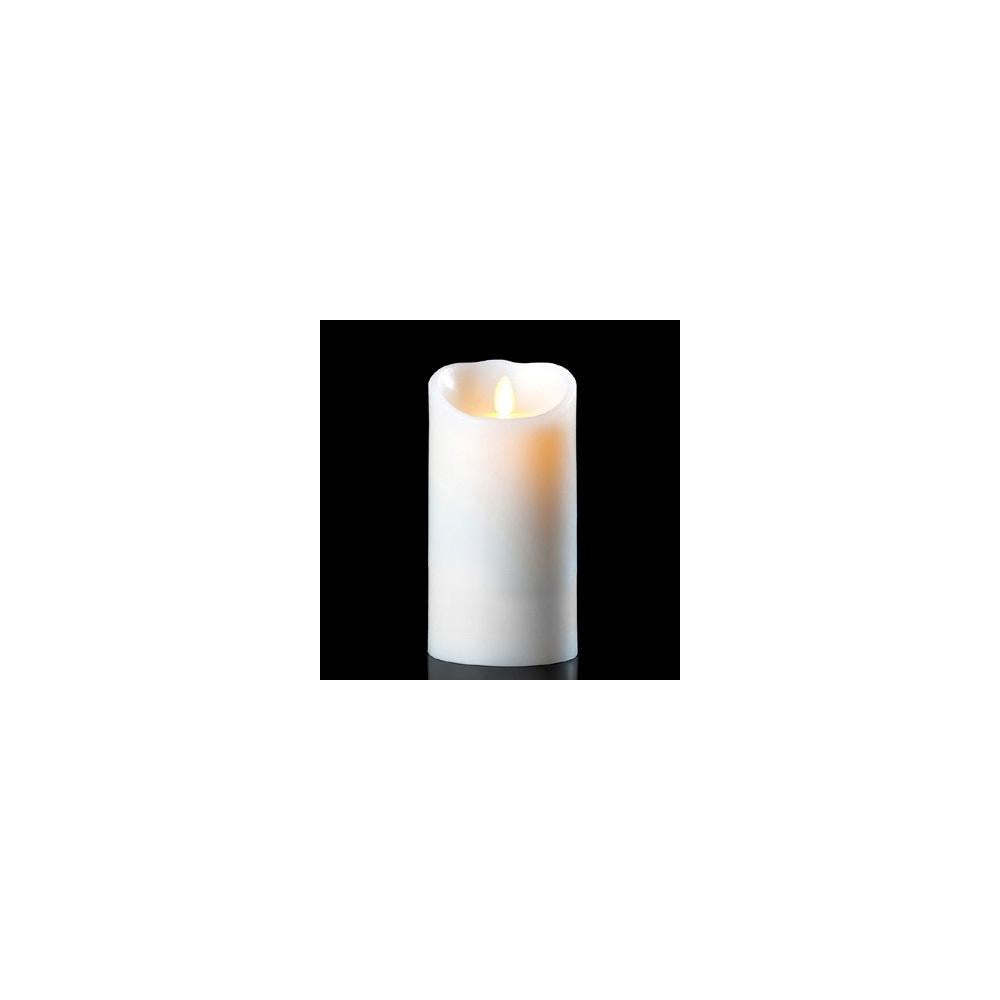 7" Off-White Luminara Flickering Flameless LED Lighted Outdoor Pillar Candle