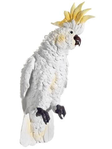 12" Life Size Tropical Paradise Right Facing White Cockatoo Bird Christmas Ornament