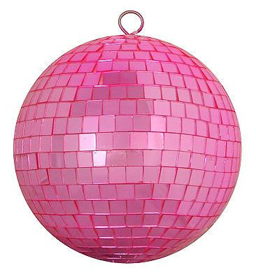 Bubblegum Pink Mirrored Glass Disco Ball Christmas Ornament 8" (200mm)