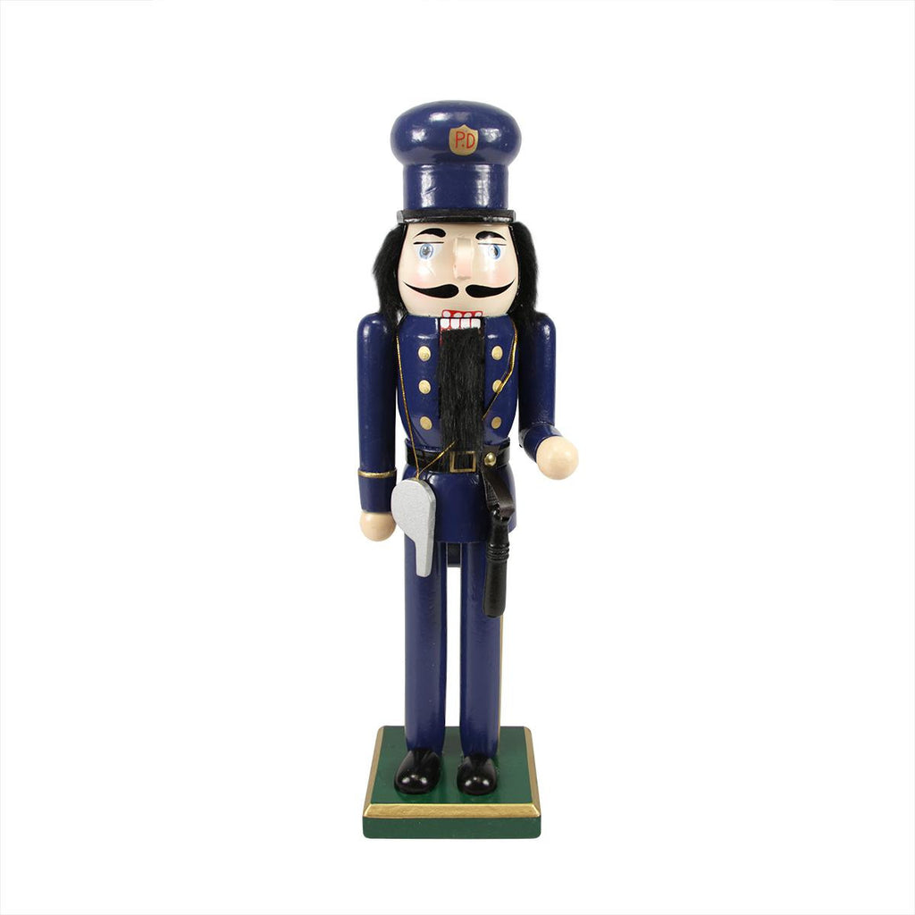 14" Decorative Wooden Christmas Nutcracker Police Officer