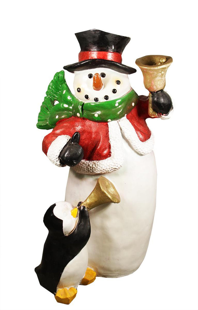 46.5" Commercial Size Snowman with Penguin Christmas Display Decoration